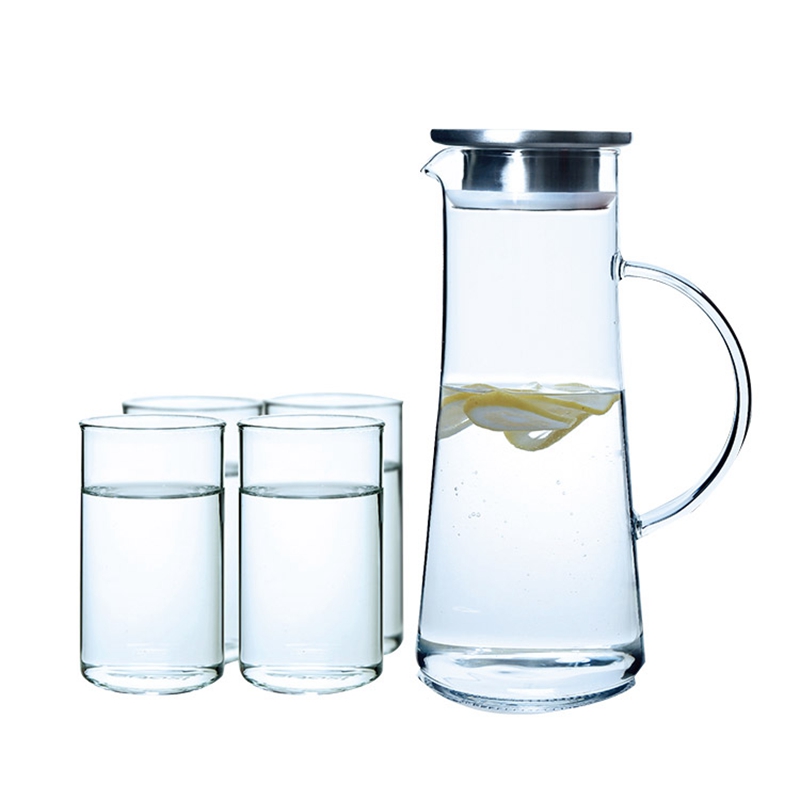 果兹 炫茗水具套装 GZ-L01 1300ml+250ml*4 材质：玻璃