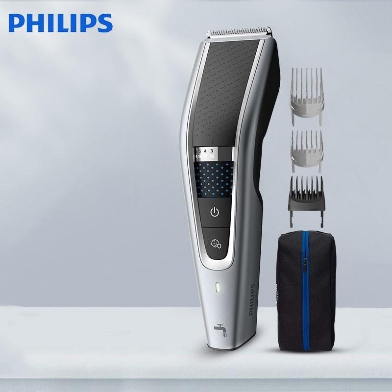 飞利浦/PHILIPS 理发器 HC5690/15 不锈钢刀头 充插两用 发束导流PRO技术 刀头宽度41mm 27档长度设定 续航时间90分钟 长度设定范围3-28mm 不使用梳齿时为0.5mm 全身可水洗