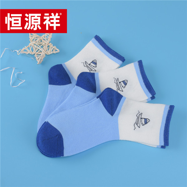 恒源祥 袜子 HYX032WZ 规格：5双装 尺寸：16-18cm 材质：棉+聚酯纤维+氨纶