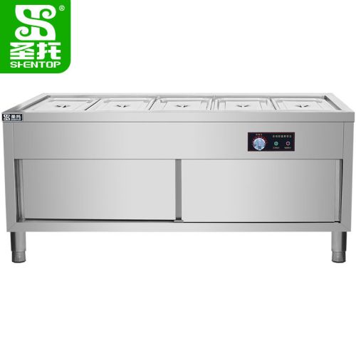 圣托 保温售饭台 DJA01 五格柜式保温售饭台 1.8*0.7*0.8m 220v 3000W