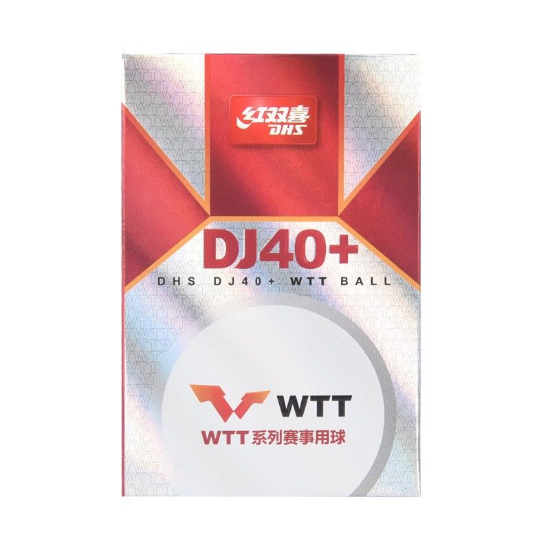 红双喜 乒乓球 DJ40+ 三星 40+mm 6个/盒  WTT赛事用球