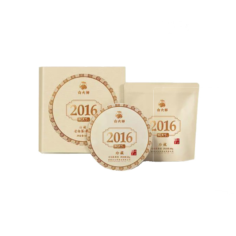 白大师 茶叶 300g，2016年 白茶 阅天下2016年寿眉茶饼