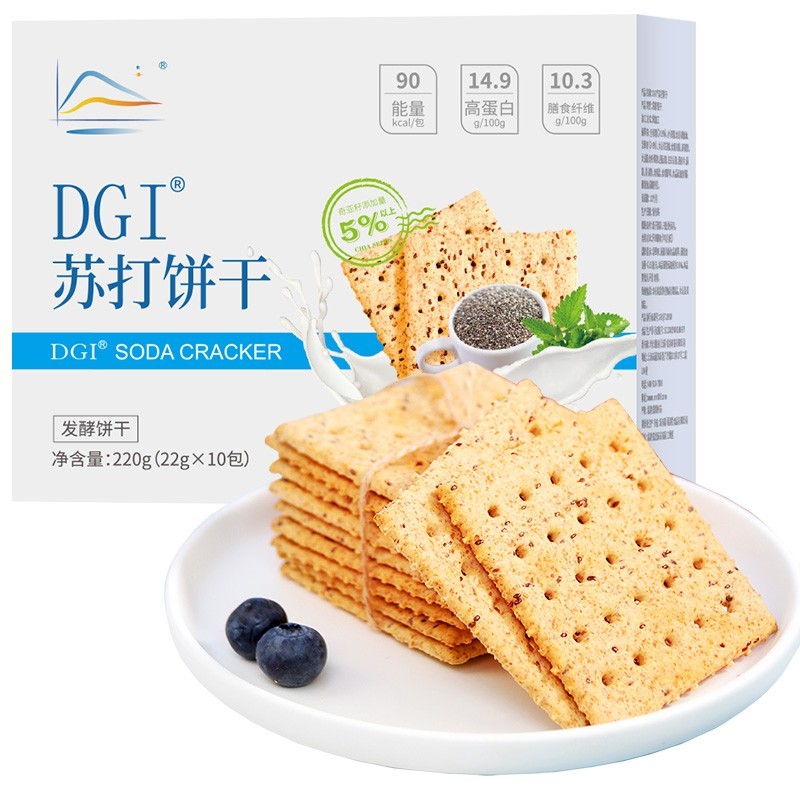 DGI 苏打饼干 葱香味 220g 1盒 保质期10个月