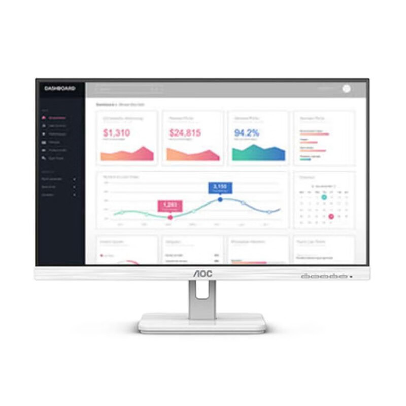 AOC显示器24E2HMAOC显示器电脑屏幕低蓝光不闪屏HDMI高清接口企业商务办公学习电脑显示屏可壁挂23.8英寸白色/24E2HM/WW白色