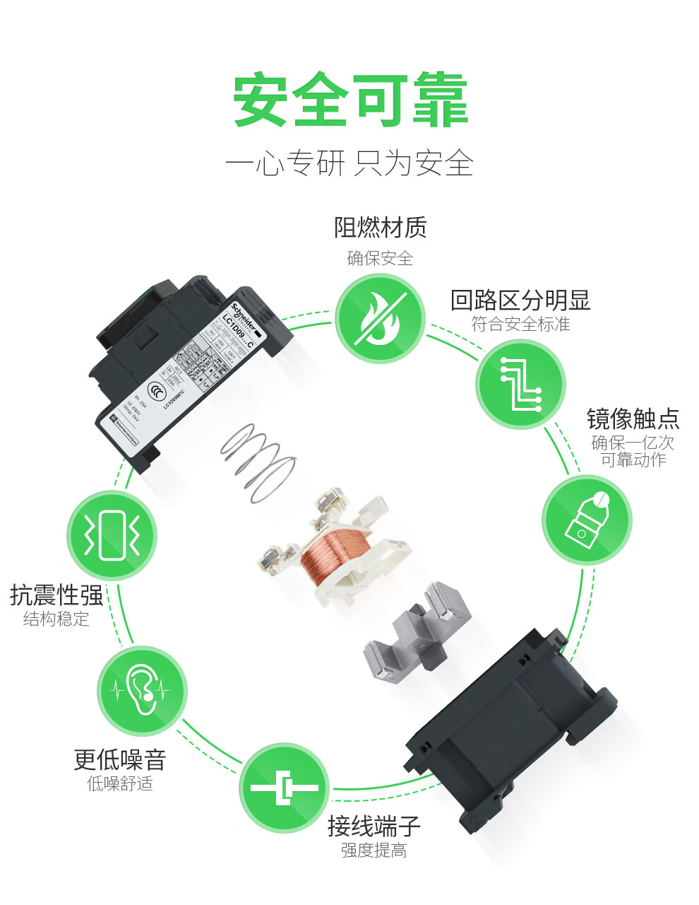 施耐德交流接触器LC1-DT20M7CTeSysD(国产小电流)交流接触器-LC1-DT20M7C